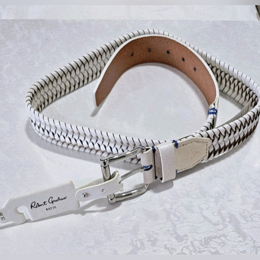 ROBERT GRAHAM  BELT SIZE 38 NEW WITH TAGS GENUINE LEATHER.